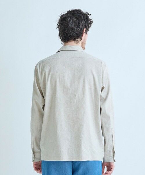 MEN'S BIGI / メンズビギ シャツ・ブラウス | SMART MERINO/ヴィスコースリネン オープンカラーシャツ＜軽量/通気性＞＜ストレッチ＞ | 詳細6