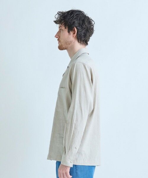 MEN'S BIGI / メンズビギ シャツ・ブラウス | SMART MERINO/ヴィスコースリネン オープンカラーシャツ＜軽量/通気性＞＜ストレッチ＞ | 詳細7