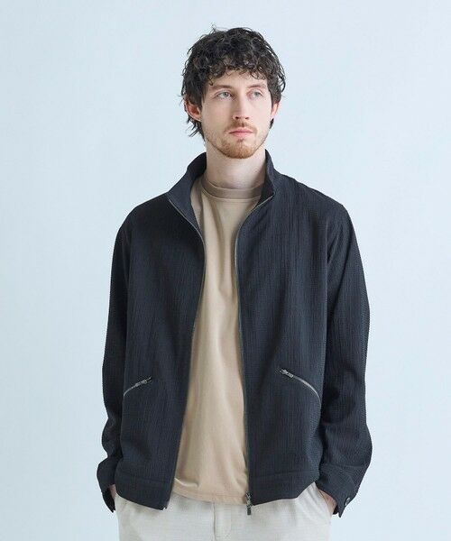 MEN'S BIGI / メンズビギ ブルゾン | ライトサッカー スタンドカラーブルゾン＜ストレッチ/通気性＞ | 詳細4