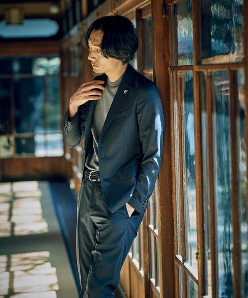 MEN'S BIGI / メンズビギ テーラードジャケット | 【COLE HAAN/コール ハーン】別注 サマーサイロフィルウールピンチェックジャケット＜通気性＞ | 詳細1