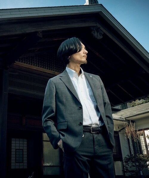 MEN'S BIGI / メンズビギ テーラードジャケット | 【COLE HAAN/コール ハーン】別注 サマーサイロフィルウールピンチェックジャケット＜通気性＞ | 詳細4