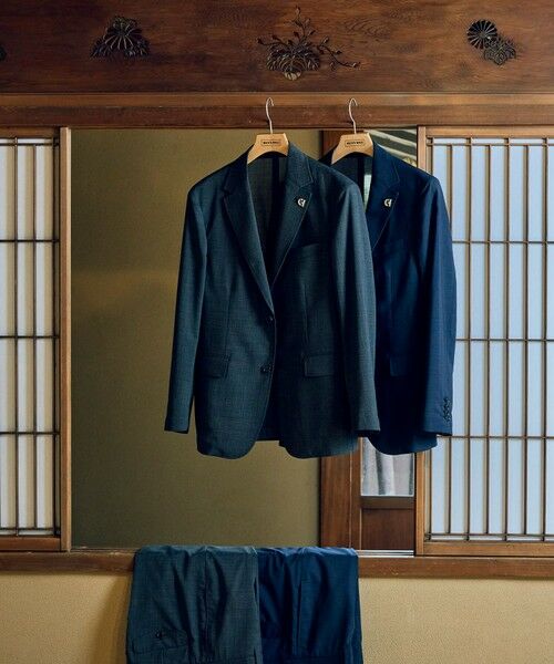 MEN'S BIGI / メンズビギ テーラードジャケット | 【COLE HAAN/コール ハーン】別注 サマーサイロフィルウールピンチェックジャケット＜通気性＞ | 詳細24