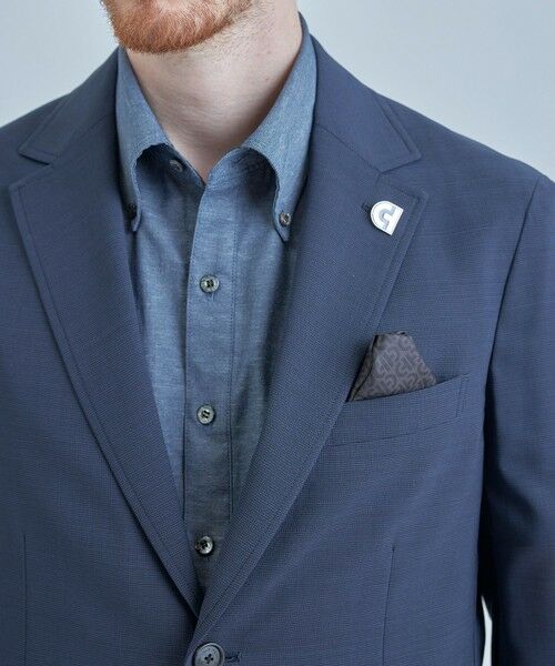 MEN'S BIGI / メンズビギ テーラードジャケット | 【COLE HAAN/コール ハーン】別注 サマーサイロフィルウールピンチェックジャケット＜通気性＞ | 詳細30