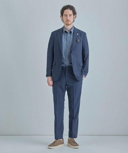 MEN'S BIGI / メンズビギ テーラードジャケット | 【COLE HAAN/コール ハーン】別注 サマーサイロフィルウールピンチェックジャケット＜通気性＞ | 詳細29