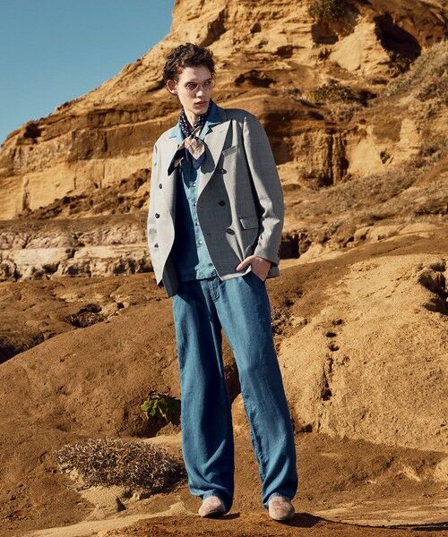 MEN'S BIGI / メンズビギ テーラードジャケット | SMART MERINOウールトロピカル/グレンチェック ダブルジャケット＜防シワ＞＜軽量＞＜ストレッチ＞ | 詳細16