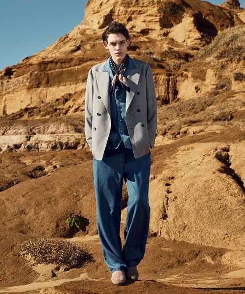 MEN'S BIGI / メンズビギ テーラードジャケット | SMART MERINOウールトロピカル/グレンチェック ダブルジャケット＜防シワ＞＜軽量＞＜ストレッチ＞ | 詳細17