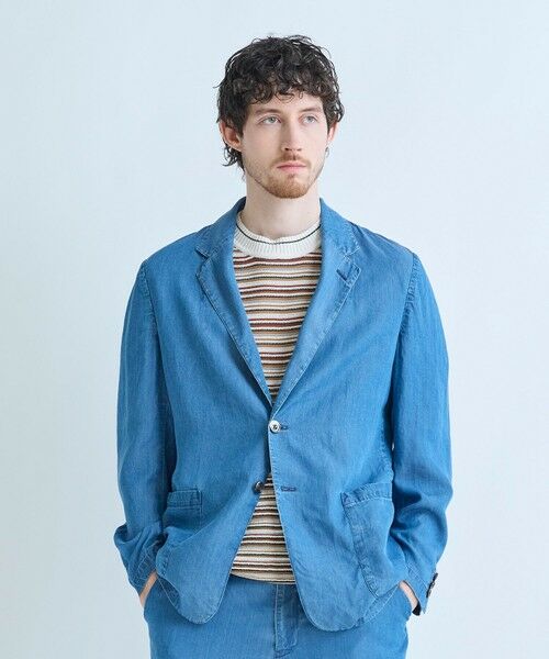 MEN'S BIGI / メンズビギ テーラードジャケット | テンセルダンガリーテーラードジャケット | 詳細8