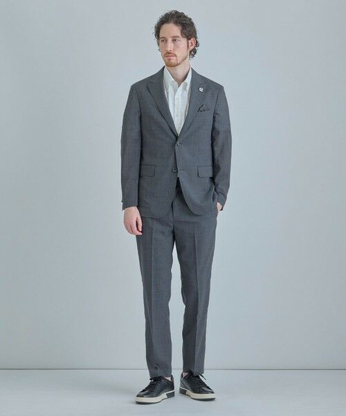 MEN'S BIGI / メンズビギ スラックス・ドレスパンツ | 【COLE HAAN/コール ハーン】別注 サマーサイロフィルウールピンチェックパンツ＜通気性＞ | 詳細11