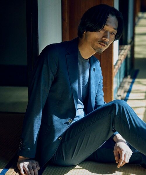 MEN'S BIGI / メンズビギ スラックス・ドレスパンツ | 【COLE HAAN/コール ハーン】別注 サマーサイロフィルウールピンチェックパンツ＜通気性＞ | 詳細14