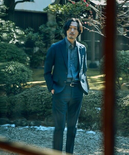 MEN'S BIGI / メンズビギ スラックス・ドレスパンツ | 【COLE HAAN/コール ハーン】別注 サマーサイロフィルウールピンチェックパンツ＜通気性＞ | 詳細15