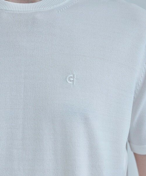 MEN'S BIGI / メンズビギ ニット・セーター | 【COLE HAAN/コール ハーン】別注 ロゴ刺繍ニット半袖Tシャツ＜持続冷感＞ | 詳細7