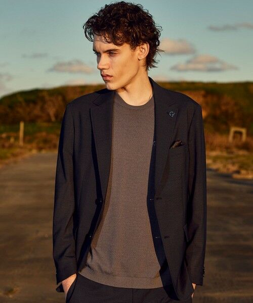 MEN'S BIGI / メンズビギ ニット・セーター | 【COLE HAAN/コール ハーン】別注 ロゴ刺繍ニット半袖Tシャツ＜持続冷感＞ | 詳細26