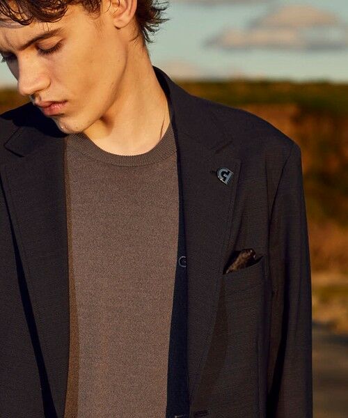 MEN'S BIGI / メンズビギ ニット・セーター | 【COLE HAAN/コール ハーン】別注 ロゴ刺繍ニット半袖Tシャツ＜持続冷感＞ | 詳細27