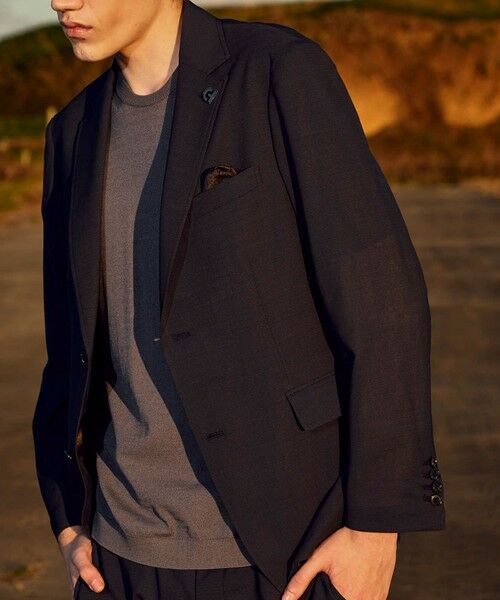 MEN'S BIGI / メンズビギ ニット・セーター | 【COLE HAAN/コール ハーン】別注 ロゴ刺繍ニット半袖Tシャツ＜持続冷感＞ | 詳細28