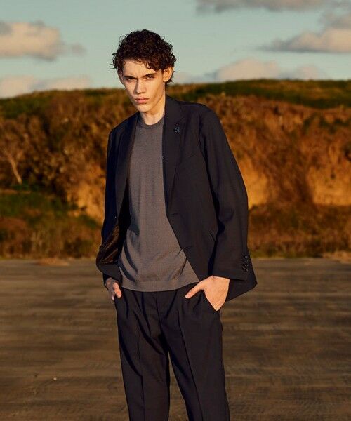 MEN'S BIGI / メンズビギ ニット・セーター | 【COLE HAAN/コール ハーン】別注 ロゴ刺繍ニット半袖Tシャツ＜持続冷感＞ | 詳細29