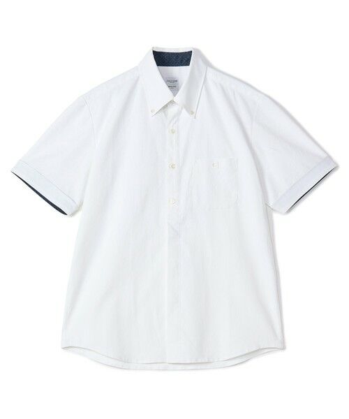 MEN'S BIGI / メンズビギ シャツ・ブラウス | 【COLE HAAN/コール ハーン】別注 綿麻オックス半袖シャツ＜吸水速乾/UVカット/遮熱/透け防止＞（ホワイト）