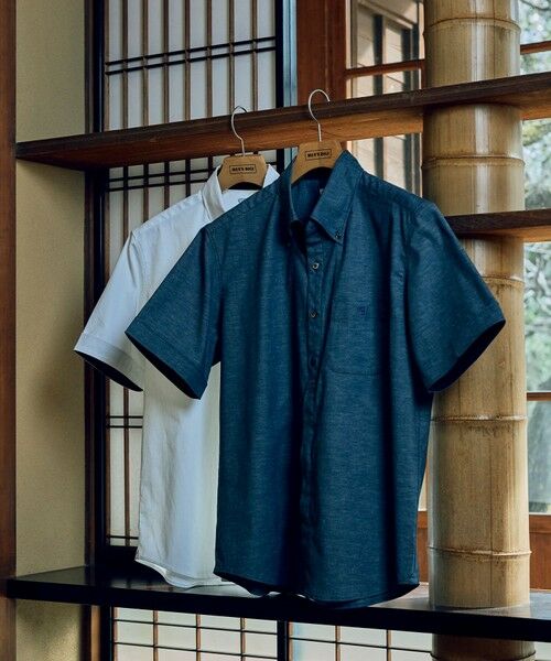 MEN'S BIGI / メンズビギ シャツ・ブラウス | 【COLE HAAN/コール ハーン】別注 綿麻オックス半袖シャツ＜吸水速乾/UVカット/遮熱/透け防止＞ | 詳細15