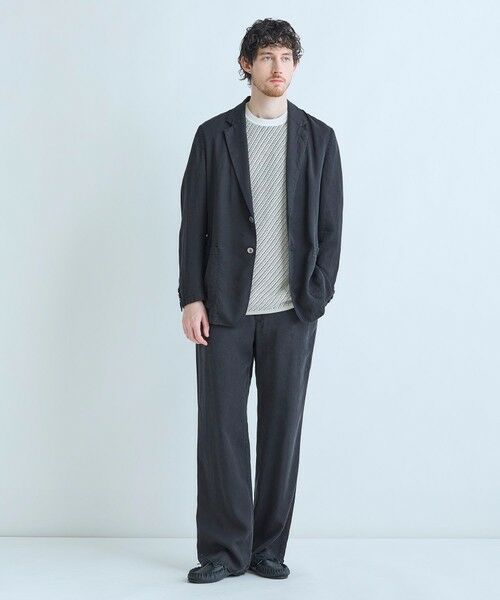 MEN'S BIGI / メンズビギ Tシャツ | クルーネックバイアスメッシュニット半袖Tシャツ | 詳細9