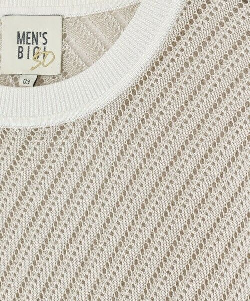 MEN'S BIGI / メンズビギ Tシャツ | クルーネックバイアスメッシュニット半袖Tシャツ | 詳細11