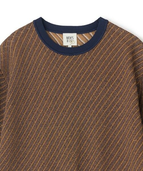 MEN'S BIGI / メンズビギ Tシャツ | クルーネックバイアスメッシュニット半袖Tシャツ | 詳細15