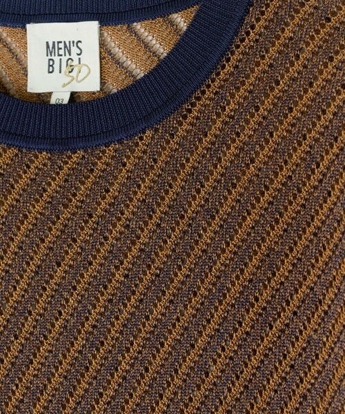 MEN'S BIGI / メンズビギ Tシャツ | クルーネックバイアスメッシュニット半袖Tシャツ | 詳細16