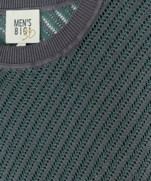 MEN'S BIGI / メンズビギ Tシャツ | クルーネックバイアスメッシュニット半袖Tシャツ | 詳細27