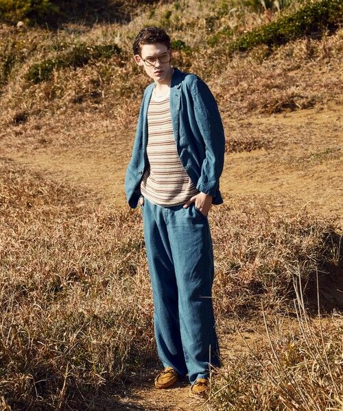 MEN'S BIGI / メンズビギ Tシャツ | マルチカラーボーダー半袖ニットTシャツ | 詳細6