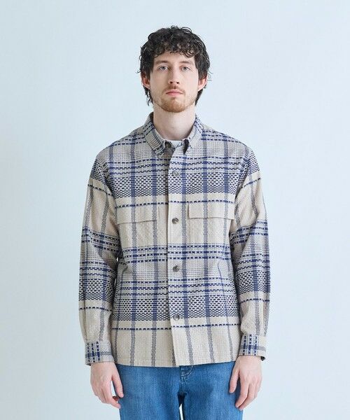 MEN'S BIGI / メンズビギ シャツ・ブラウス | ドビーチェックCPOシャツ | 詳細1