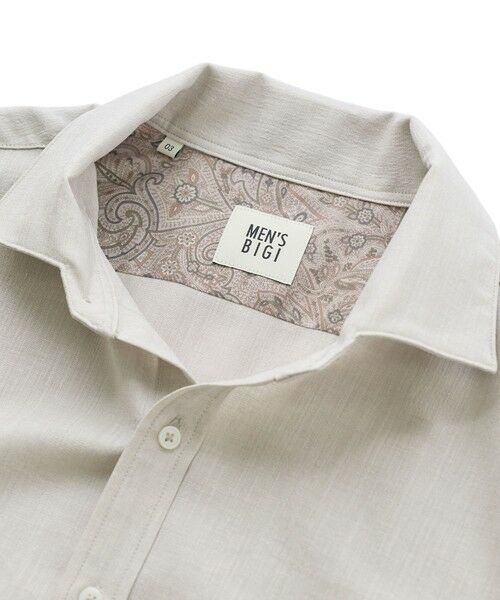 MEN'S BIGI / メンズビギ シャツ・ブラウス | トリアセ麻調 7分袖シャツ＜接触冷感/UVカット/イージーケア＞ | 詳細7