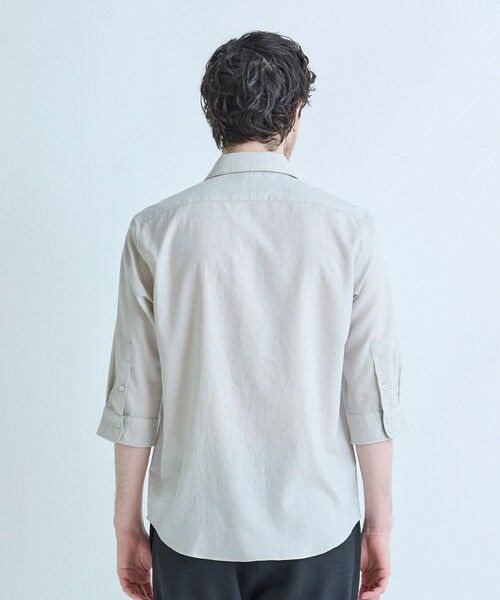 MEN'S BIGI / メンズビギ シャツ・ブラウス | トリアセ麻調 7分袖シャツ＜接触冷感/UVカット/イージーケア＞ | 詳細3