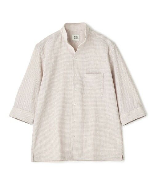 MEN'S BIGI / メンズビギ シャツ・ブラウス | ストレッチサッカー七分袖シャツ＜ストレッチ/通気性＞（ベージュ）