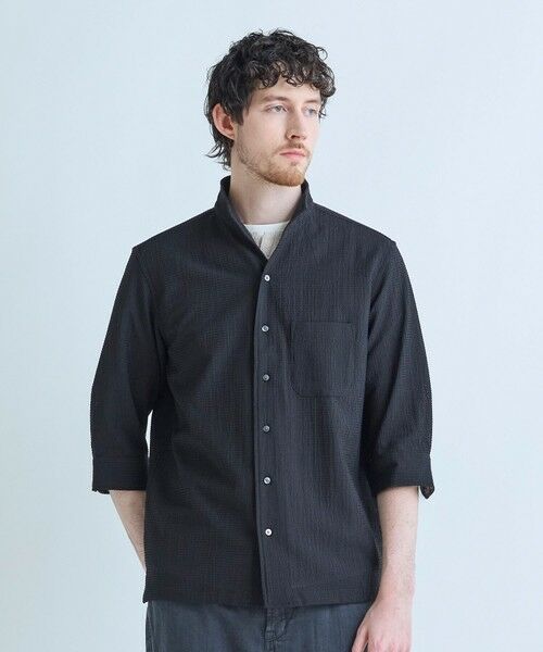 MEN'S BIGI / メンズビギ シャツ・ブラウス | ストレッチサッカー七分袖シャツ＜ストレッチ/通気性＞ | 詳細2