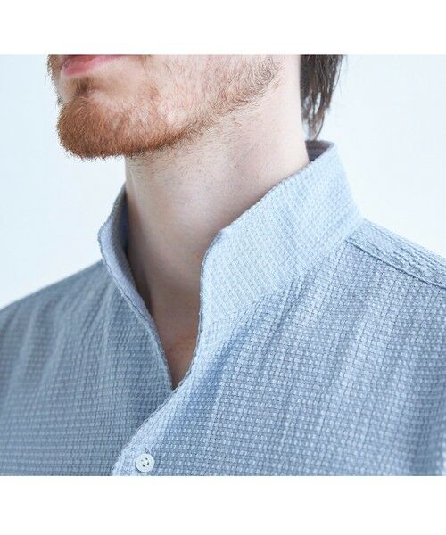 MEN'S BIGI / メンズビギ シャツ・ブラウス | ストレッチサッカー七分袖シャツ＜ストレッチ/通気性＞ | 詳細8