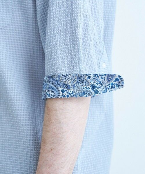 MEN'S BIGI / メンズビギ シャツ・ブラウス | ストレッチサッカー七分袖シャツ＜ストレッチ/通気性＞ | 詳細9