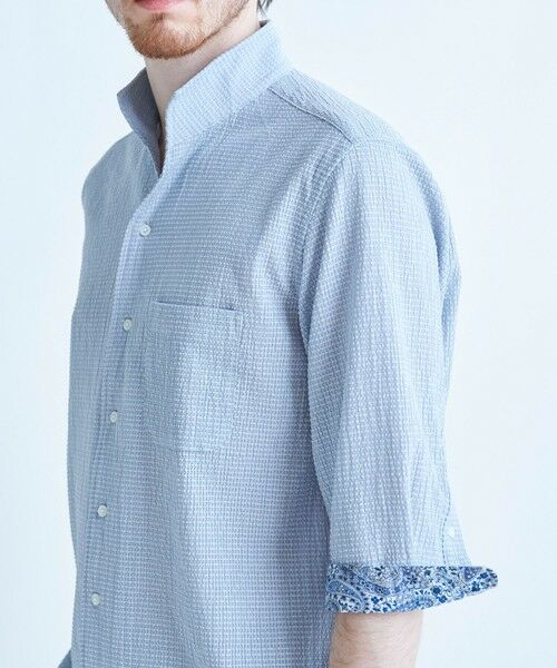 MEN'S BIGI / メンズビギ シャツ・ブラウス | ストレッチサッカー七分袖シャツ＜ストレッチ/通気性＞ | 詳細10