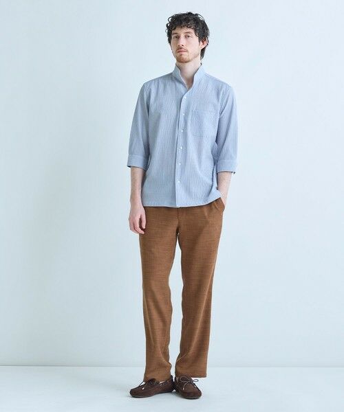 MEN'S BIGI / メンズビギ シャツ・ブラウス | ストレッチサッカー七分袖シャツ＜ストレッチ/通気性＞ | 詳細11