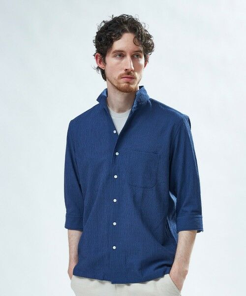 MEN'S BIGI / メンズビギ シャツ・ブラウス | ストレッチサッカー七分袖シャツ<ストレッチ/通気性> | 詳細24