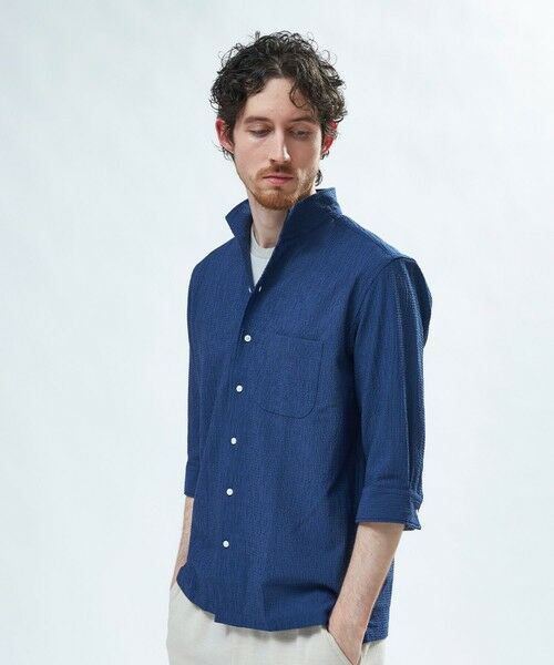 MEN'S BIGI / メンズビギ シャツ・ブラウス | ストレッチサッカー七分袖シャツ<ストレッチ/通気性> | 詳細25