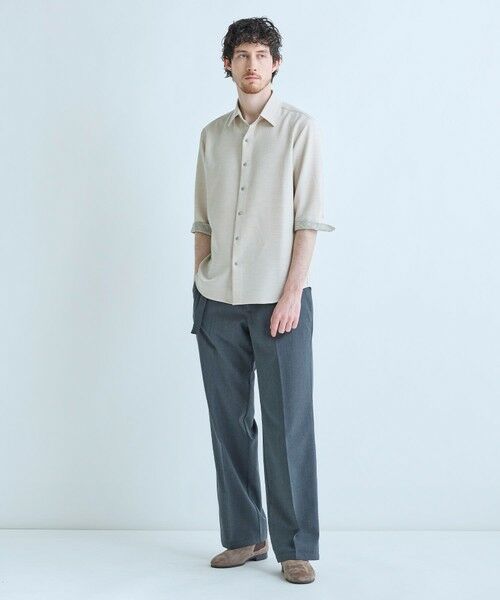 MEN'S BIGI / メンズビギ シャツ・ブラウス | ブッチャー七分袖シャツ＜ストレッチ/イージーケア/吸汗性/通気性＞ | 詳細5