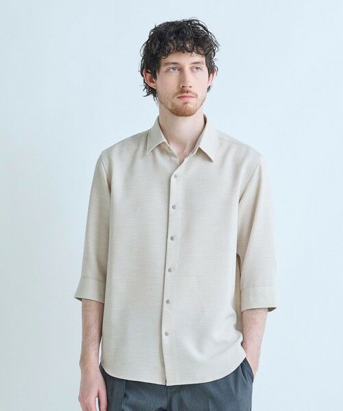 MEN'S BIGI / メンズビギ シャツ・ブラウス | ブッチャー七分袖シャツ＜ストレッチ/イージーケア/吸汗性/通気性＞ | 詳細4