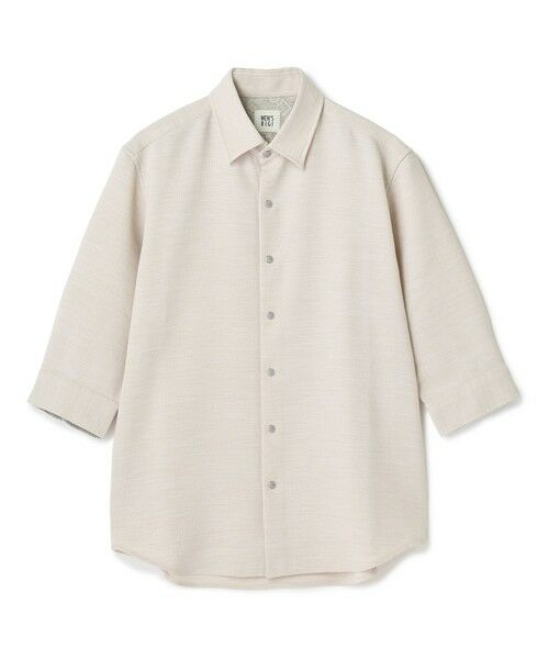 MEN'S BIGI / メンズビギ シャツ・ブラウス | ブッチャー七分袖シャツ＜ストレッチ/イージーケア/吸汗性/通気性＞（ベージュ）