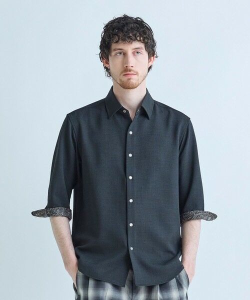 MEN'S BIGI / メンズビギ シャツ・ブラウス | ブッチャー七分袖シャツ＜ストレッチ/イージーケア/吸汗性/通気性＞ | 詳細11