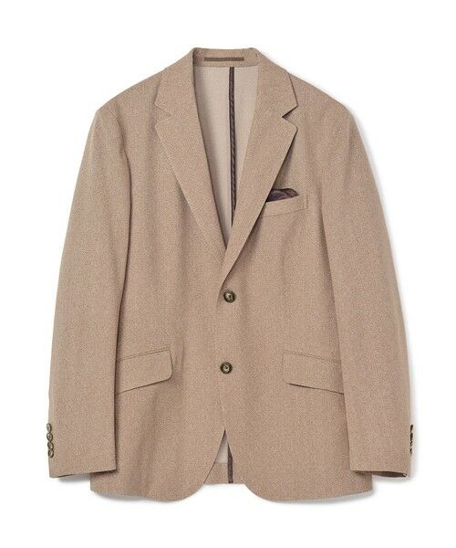 MEN'S BIGI / メンズビギ テーラードジャケット | 【ACTIVE TAILOR】Dot Air ヘリンボーン×千鳥格子/デニム柄 セットアップジャケット＜通気性/吸水速乾/ストレッチ＞（ブラウン）