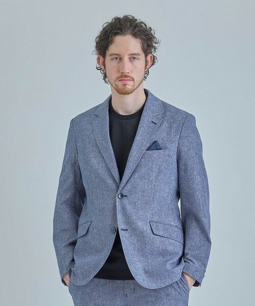 MEN'S BIGI / メンズビギ テーラードジャケット | 【ACTIVE TAILOR】Dot Air ヘリンボーン×千鳥格子/デニム柄 セットアップジャケット＜通気性/吸水速乾/ストレッチ＞ | 詳細10