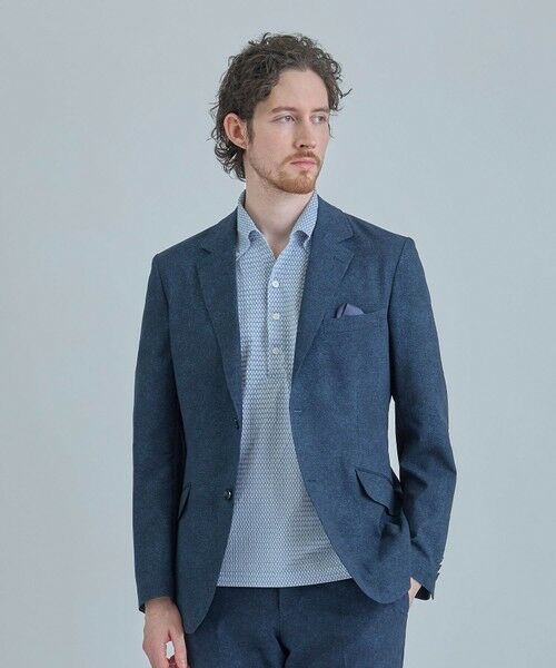 MEN'S BIGI / メンズビギ テーラードジャケット | 【ACTIVE TAILOR】Dot Air ヘリンボーン×千鳥格子/デニム柄 セットアップジャケット＜通気性/吸水速乾/ストレッチ＞ | 詳細15