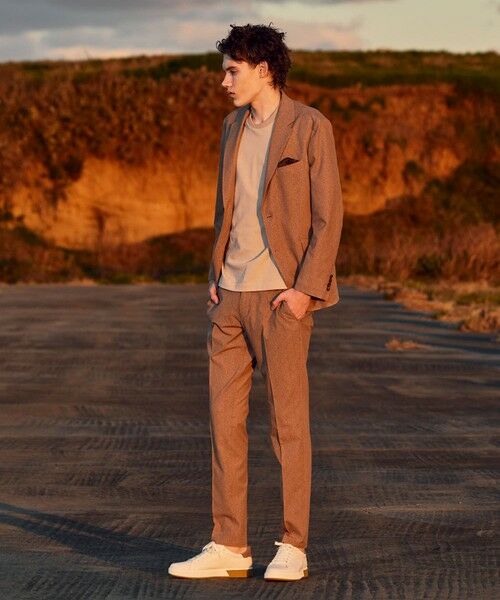 MEN'S BIGI / メンズビギ スラックス・ドレスパンツ | 【ACTIVE TAILOR】Dot Air ヘリンボーン×千鳥格子/デニム柄 セットアップパンツ＜通気性/吸水速乾/ストレッチ＞ | 詳細3