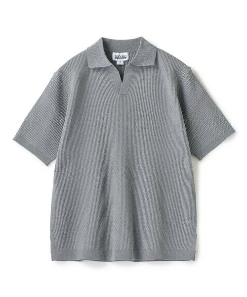 MEN'S BIGI / メンズビギ ポロシャツ | バンブーリンクス スキッパーニットポロ（グレー）