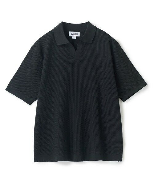 MEN'S BIGI / メンズビギ ポロシャツ | バンブーリンクス スキッパーニットポロ（ブラック）