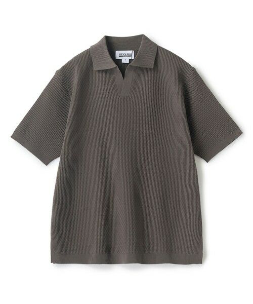 MEN'S BIGI / メンズビギ ポロシャツ | バンブーリンクス スキッパーニットポロ（ブラウン）