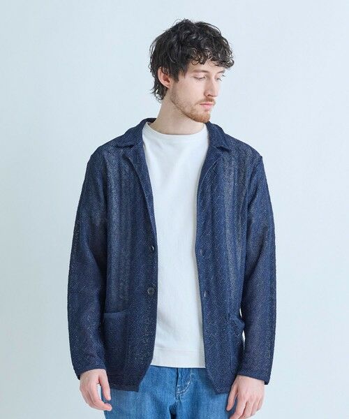 MEN'S BIGI / メンズビギ カーディガン・ボレロ | 変形アーガイルシアーニットジャケット | 詳細5